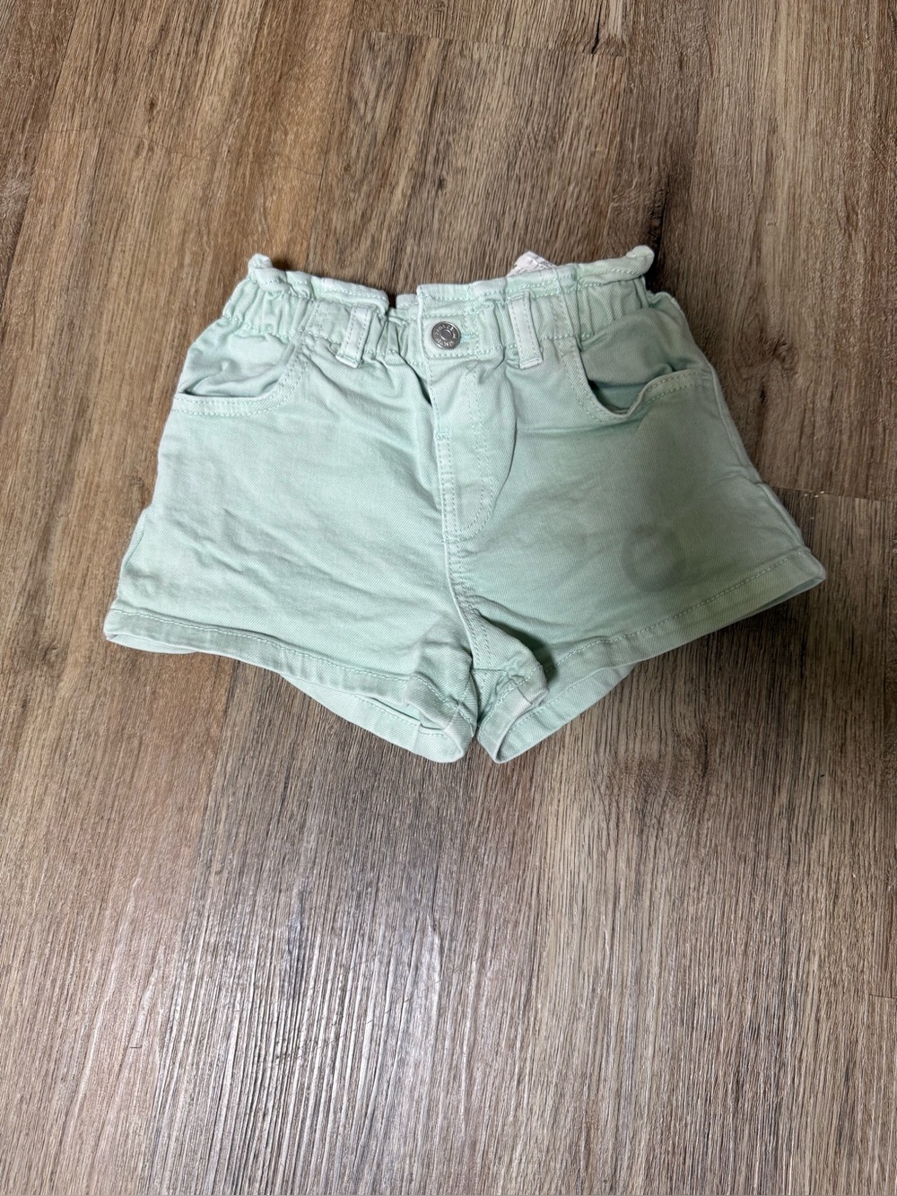 Zara Mint Green High Waist Girls' Shorts